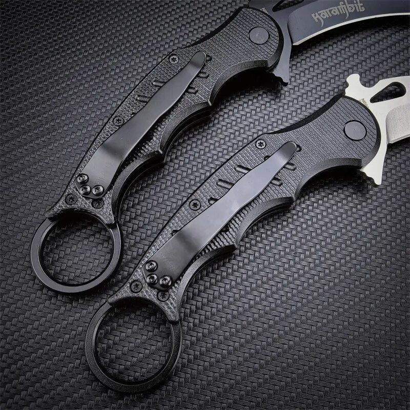 Portable CS GO Folding Karambit Knife 440C Blade Outdoor Survival Combat Claw Knife EDC Self-defense Tool Hunting Pocket Knives