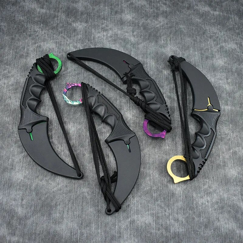 Exquisite Sheathed Fixed Blade Knife Cs Go Karambit Knife Outdoor Survival Tactical Camping Hunting Knife EDC Self Defense Tool