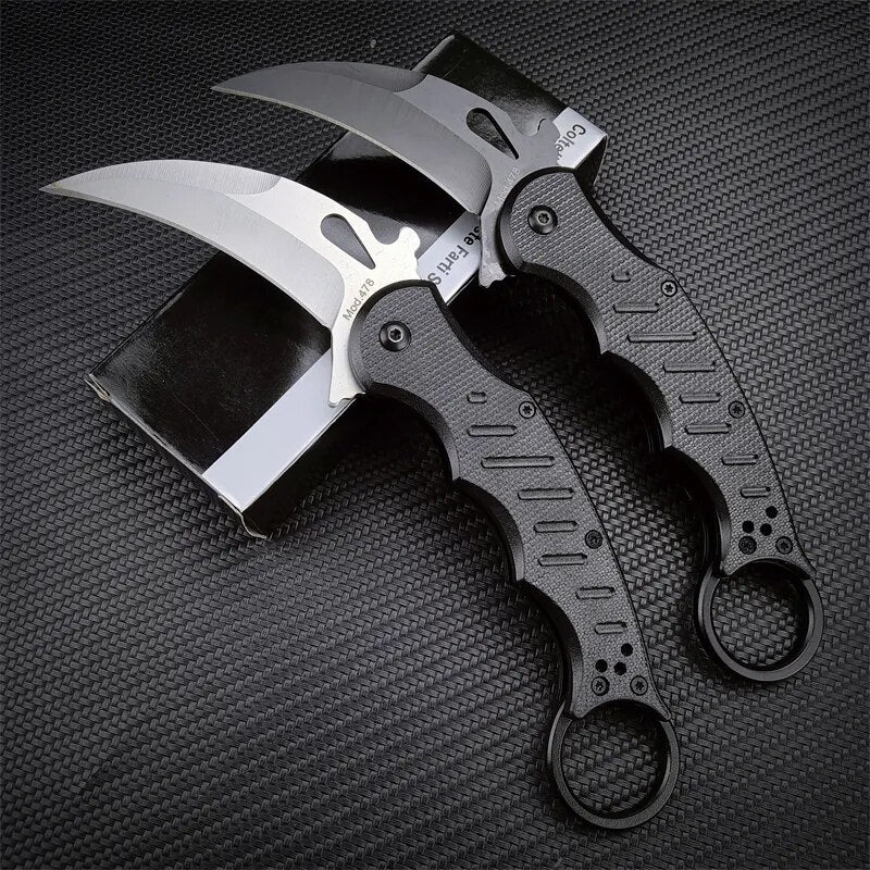 Portable CS GO Folding Karambit Knife 440C Blade Outdoor Survival Combat Claw Knife EDC Self-defense Tool Hunting Pocket Knives